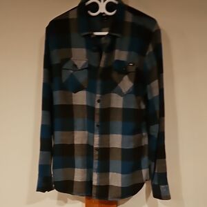 Vans Blue and Brown Checkered Casual Shirt